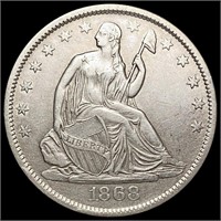 1868-S Seated Liberty Half Dollar CLOSELY