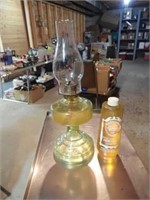 Kerosene Lamp w/Chimney - 18"H & Bottle Of