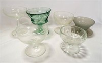 (6) Vintage Custard Cups / Dessert Pedestal Bowls