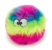 goDog Furballz Squeaky Plush Ball Dog Toy, Chew