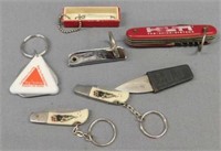 7 adv. & small pocket knives: Teepak - Hilti -