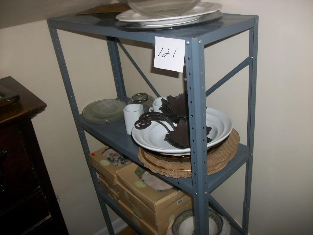 5FT METAL SHELF, NOT THE CONTENTS