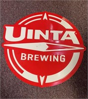 Uinta brewing metal sign 19"x19”