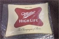 Miller life beer metal sign 20"x15”