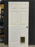 White Interior Door w/ Pet Door