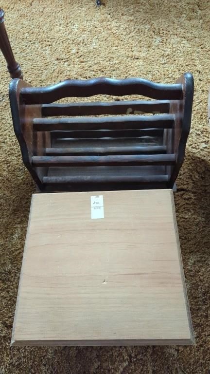Wooden magazine rack & 10.5" stand