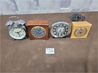 4 Vintage Alarm Clocks