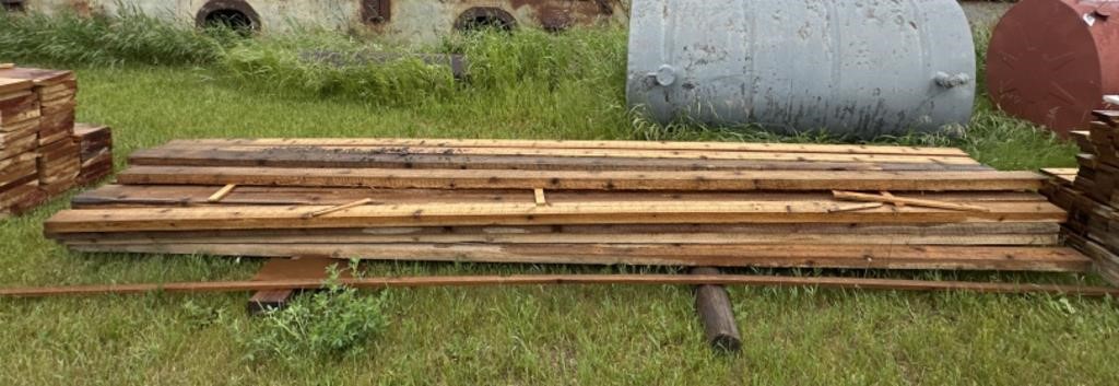 Pile of 2x6 Rough Cut Lumber