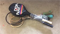 Group Of Badminton Rackets