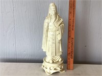 ORIENTAL FIGURE MAN WITH SCROLLS - MARKED - IVORY?