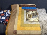 Owl quilt, Afghan, S’mores tie blanket