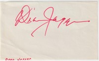 Dean Jagger, actor, Academy Award 1949, autograph
