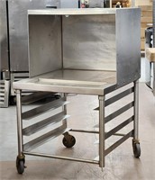 Partially Enclosed Cabinet on Partial Bakery Rack
