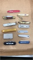 Large lot of advertising pocket knives