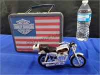 Harley Davidson Lunch Box & Bike