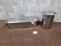 Stainless steel pot and roaster