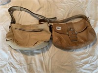 COACH TAN AND BROWN LEATHER PURSES INCLUDES N2