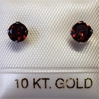 10K  Garnet Earrings