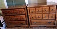 Pair of Vintage 3 Drawer Chests. 32"x18"x30" Each