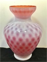 Diamond Quilted 12in. Opalescent Vase