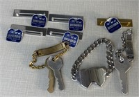 Lot of Key Bracelets and Pins