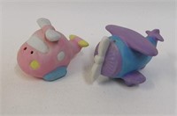 Small Pastel Helicopter & Prop Plane Set