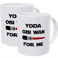 Willcallyou Pack of 2 Yoda Obi Wan for Me, Love