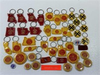 Misc RR Tags, Pins, (Southern Pacific, VTU)