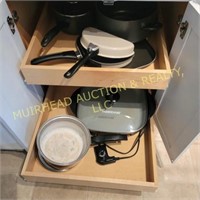 POTS, PANS, FARBERWARE ELECTRIC SKILLET, OMELET