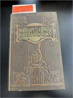 VTG 1937 OUTLINE OF GREAT BOOKS GREAT COVER