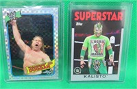 2x WWE Wrestling Cards Kalisto Serial # 10/50 +