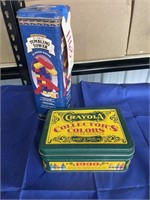 Box of Crayola Crayons & Tumbling Tower Game