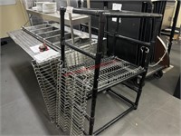 PLASTIC & METAL DRYING RACK W/ CASTERS