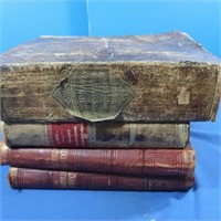 4 Antique 1800s Books-Spanish