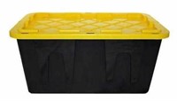 Plastic Storage Bin with Lid, 27 Gallon