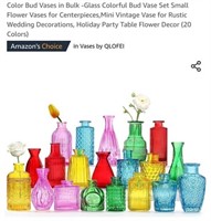 MSRP $32 20 Colorful Bud Vases