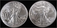 (2) 2024 AMERICAN SILVER EAGLES