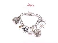 Sterling Charm Bracelet Vintage