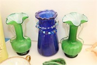 Bargain Lot: Vintage Glassware, Cake Plate, Art