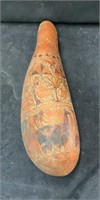 Engraved Peruvian gourd