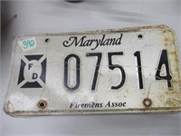 COLLECTION OF 5 MD FIRE DEPARTMENT LICENSE PLATES
