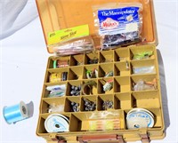 Fishing Case with Assorted Lures Hooks Etc