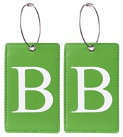 Initial Luggage Tag Green by Gostwo Fully Bendable