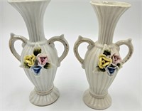 Set of 2 Handled Vases 6 3/4"