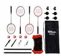Wilson Outdoor Badminton Kit, Black/Red
