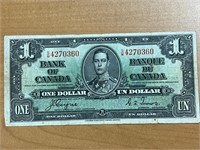 1937 Cdn $1 Bill