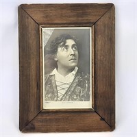 Antique famous actor framed rotograph