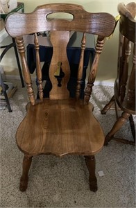61x30x41 Oak Table & 6 Chairs
