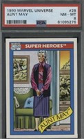 Vintage 1990 Marvel Universe Aunt May #28 Card