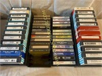 Vintage cassette and 8 track music tapes